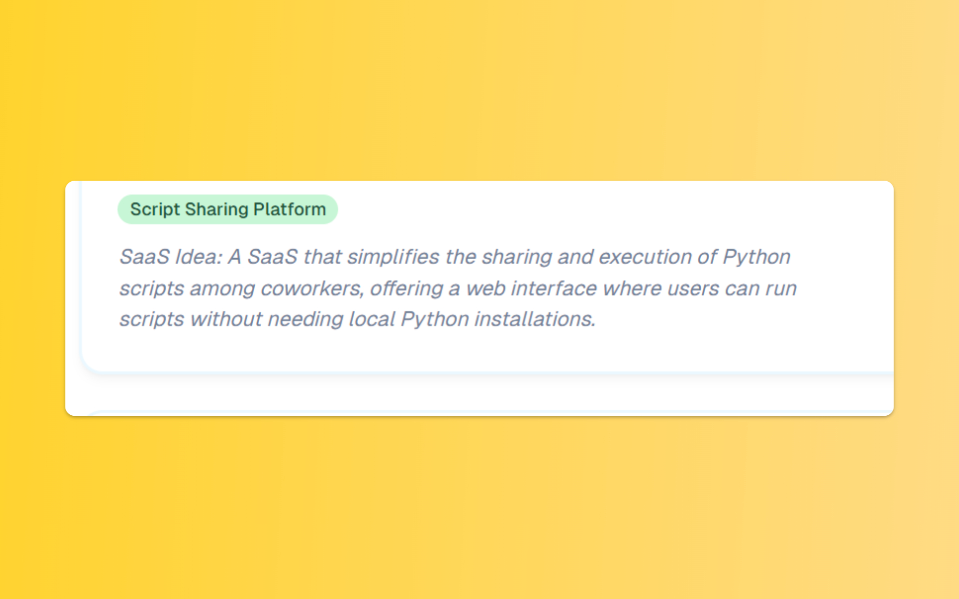 Get SaaS idea proposals based on real demand - Idea generator